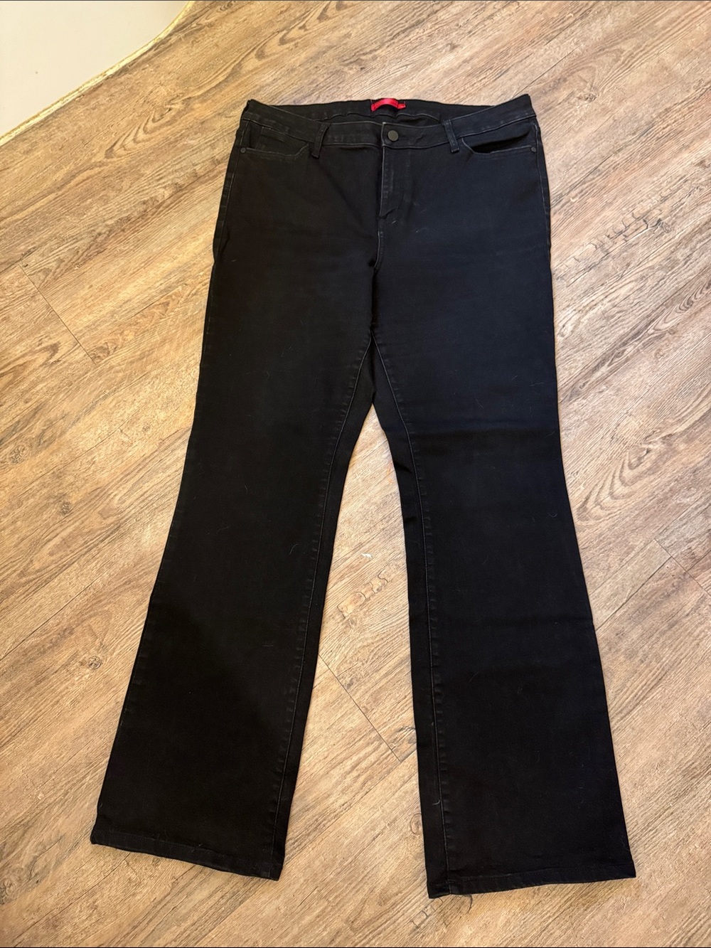 Jennifer Lopez Black Wide-Leg Flare Jeans - Classic Black Denim